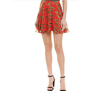 Alice + Olivia X Donald Robertson Blaise Cheetah Lip Trapeze skirt, NWOT, size 6